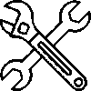 Piirroskuva jakoavaimesta ja kiintolenkistä ristissä.